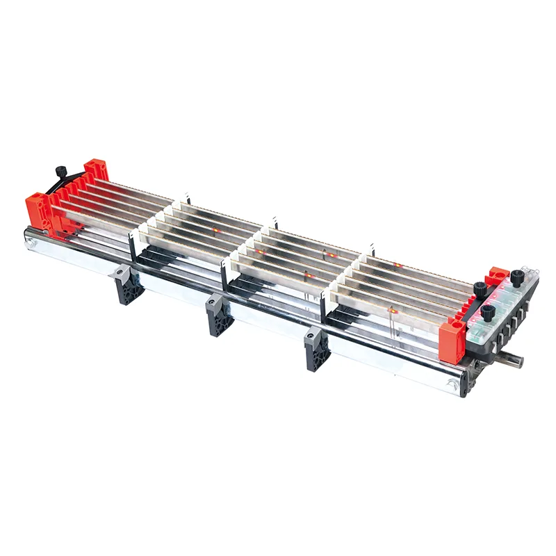 Dispositivo di arresto dell'interruzione dell'ordito con display del telaio a pinza